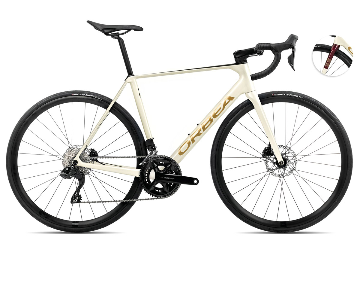 Vélo de route Unisexe ORCA M30I Blanc Ivoire/Bordeaux